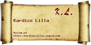 Kardics Lilla névjegykártya